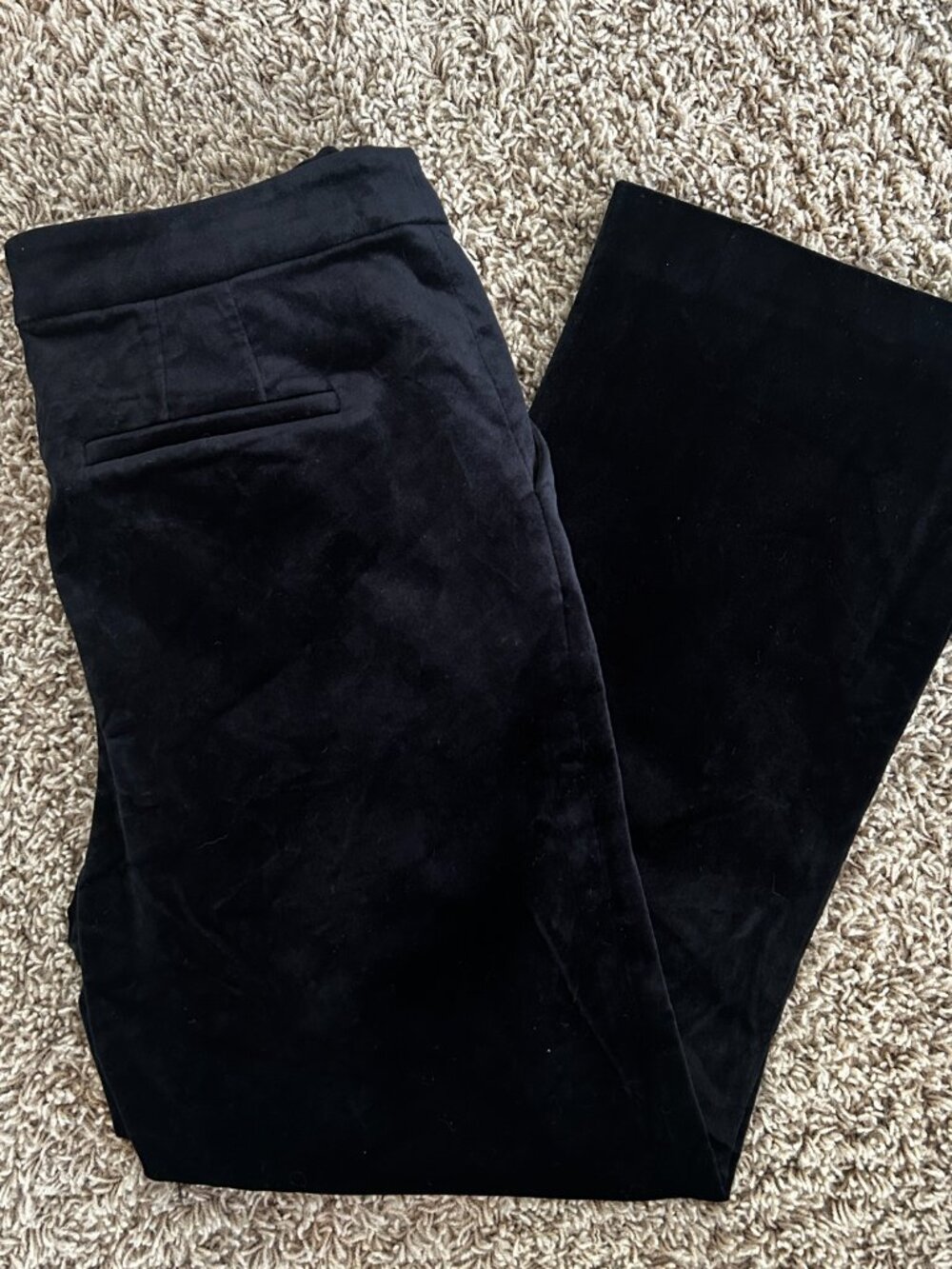 FRAME Noir Black Velveteen Crop Mini Boot Pants Size 10 - Picture 6 of 10
